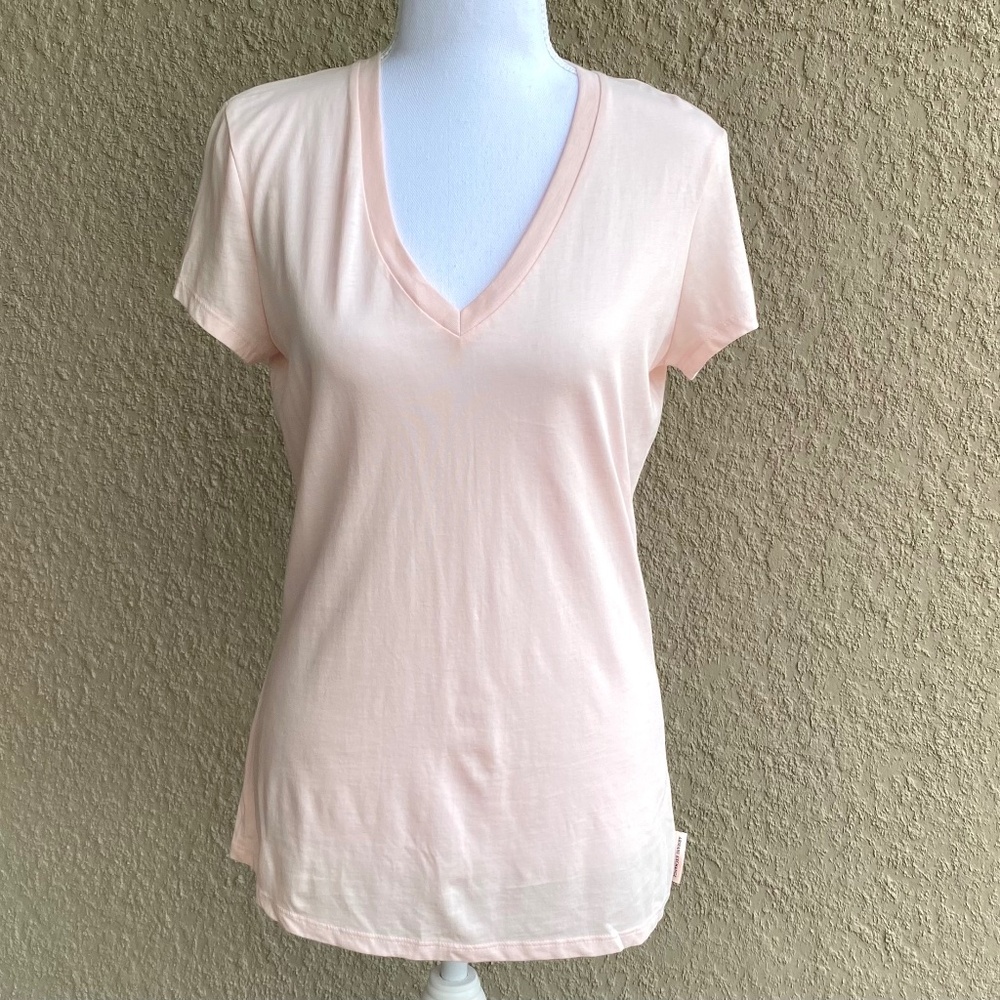 A/X Armani Exchange Pale Pink V-Neck Tissue Cotton T-Shirt Sz M